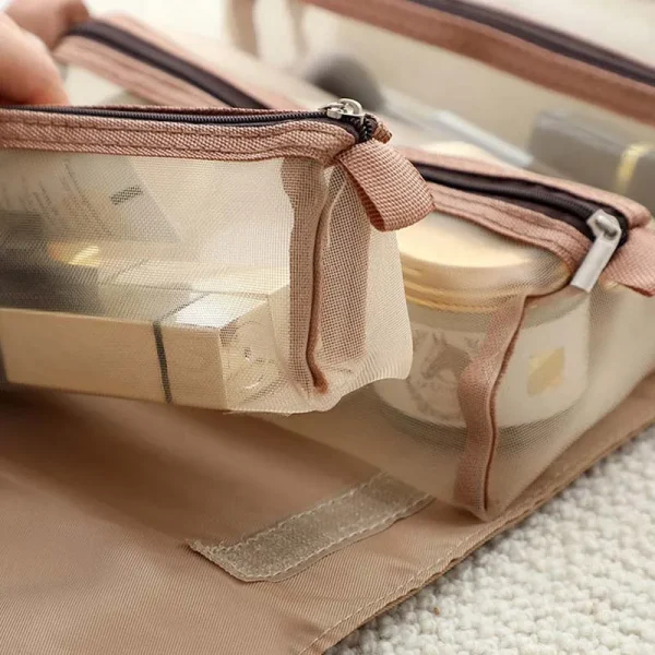 Foldable Travel Makeup Bag with Organizer Pockets - Image 6