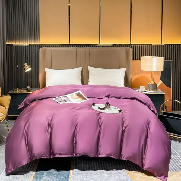 Solid Color Mulberry Silk Duvet Cover - Image 5