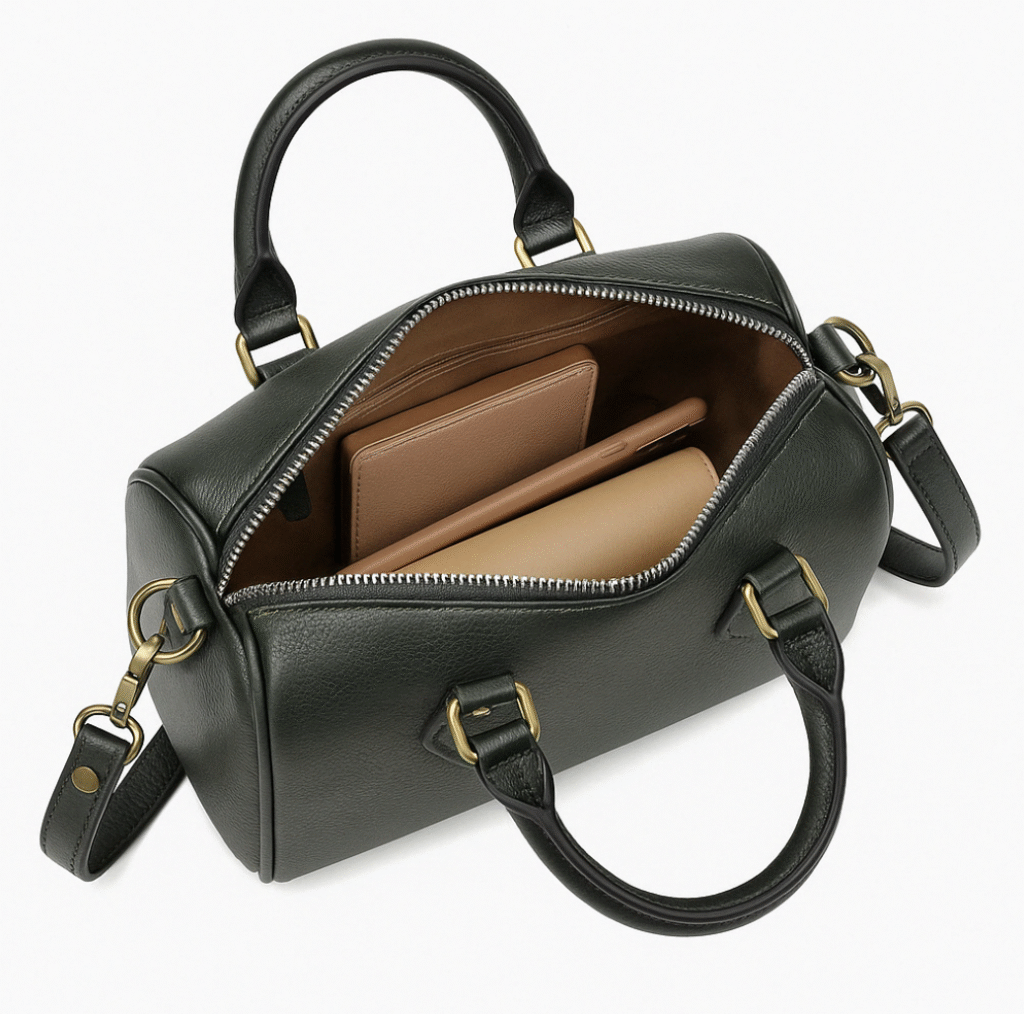 Leather Shoulder Bag – Preppy Style