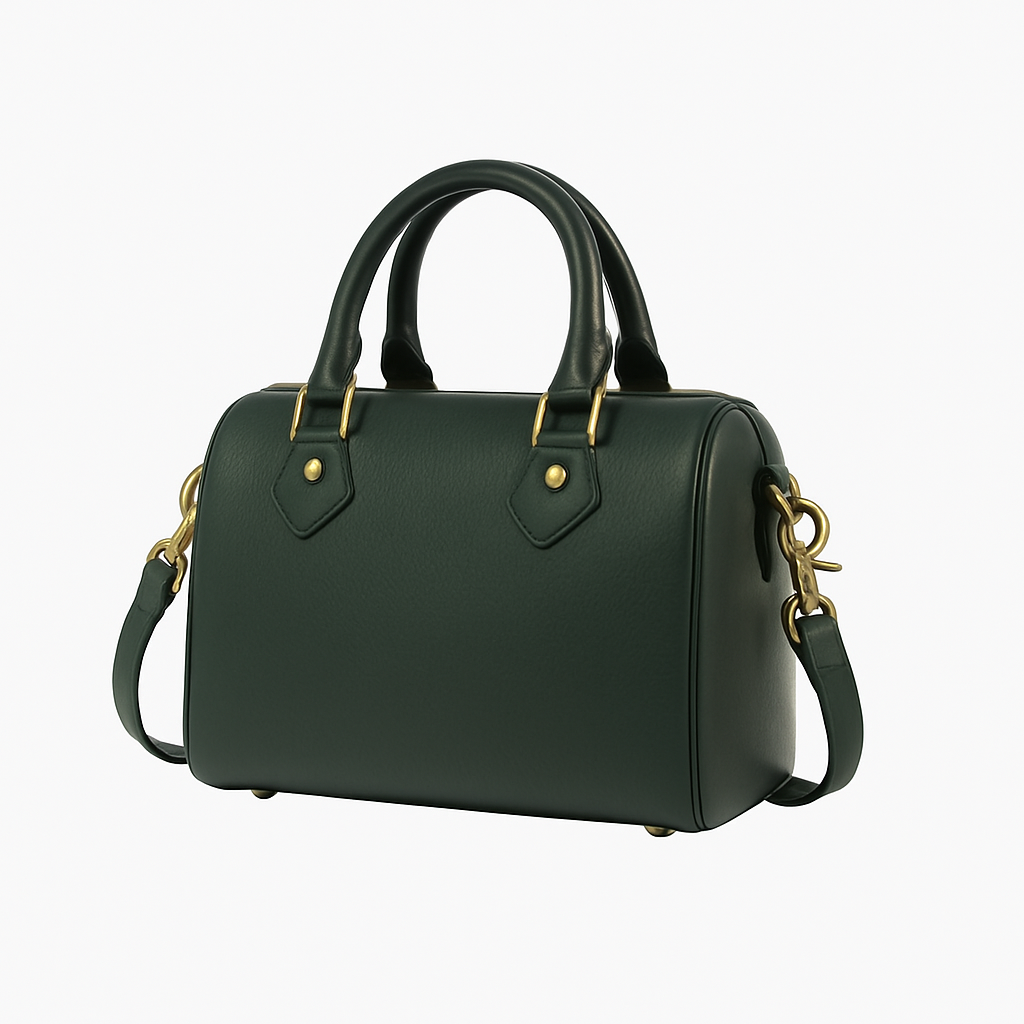 Handmade Boston Leather Shoulder Bag – Preppy Style