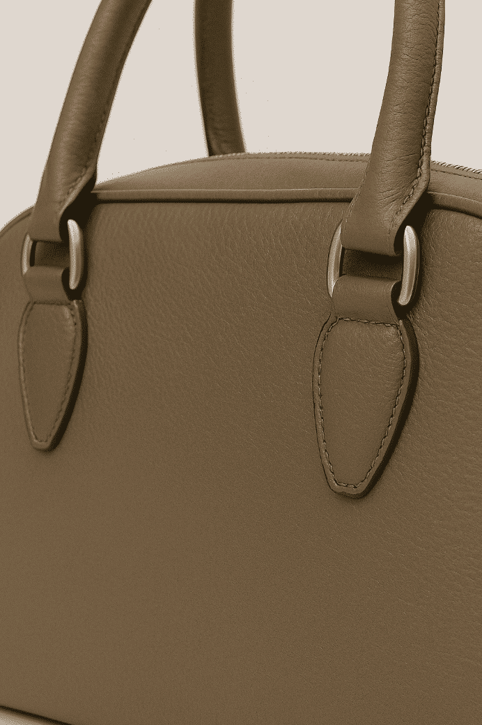 Structured Boston Tote – Cowskin Leather Bag