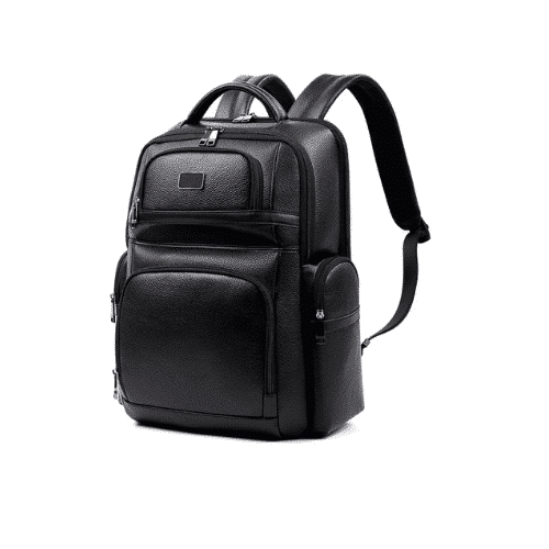 Luxury Cowhide Leather Laptop Backpack